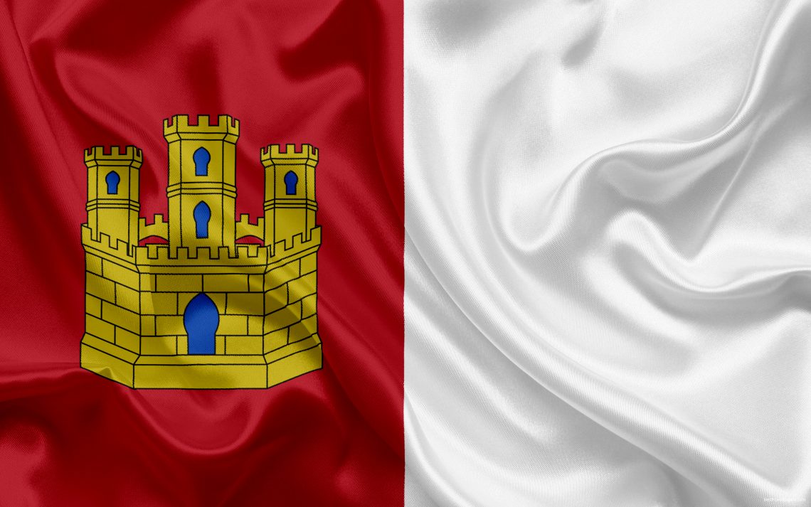 Bandera de Castilla-La Mancha ondeando